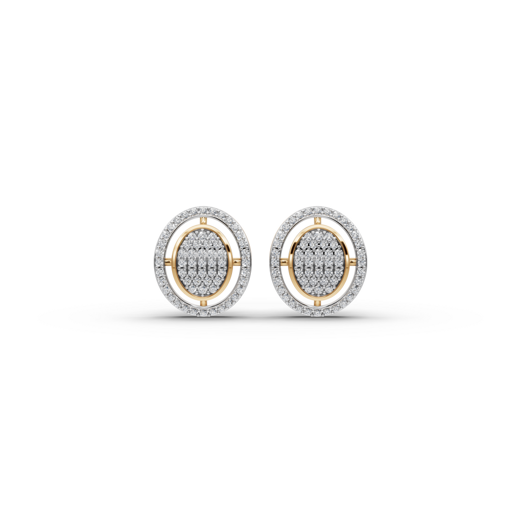 Oval Cluster Lab-Grown Diamond Earrings