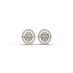 Oval Cluster Lab-Grown Diamond Earrings