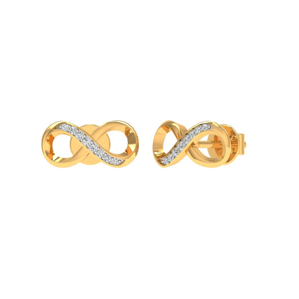 Infinity Diamond Stud Earrings