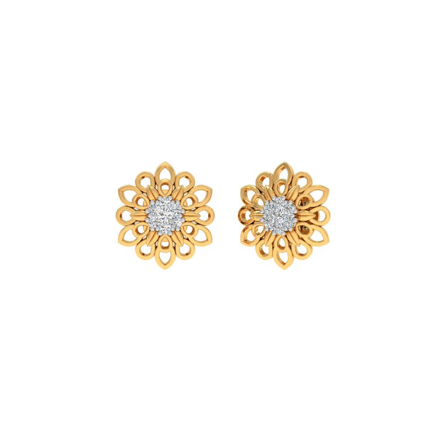 Sunburst Diamond Stud Earrings