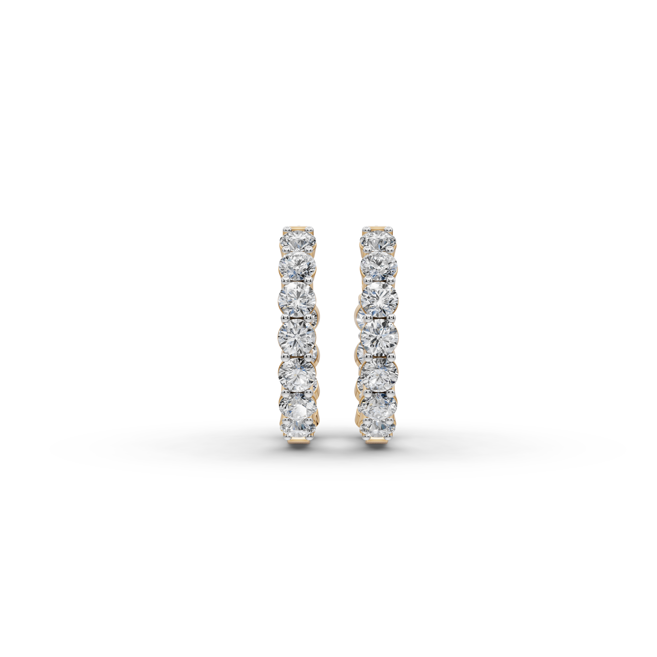 5.00 ct Minimalist Lab Diamond Round Hoop EarHoops Earring