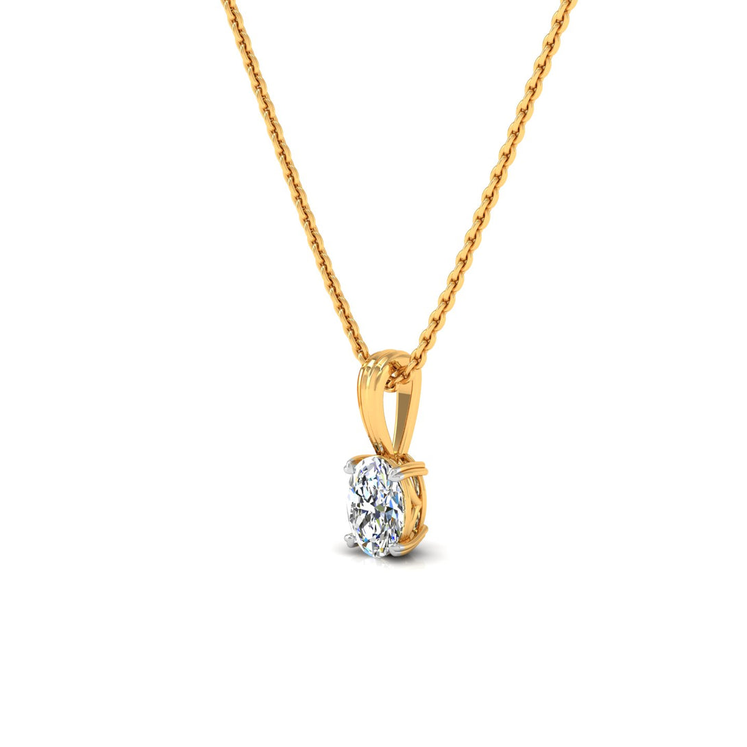 Elegant Oval Cut Solitaire Pendant with 0.50 ct. CVD Lab-Grown Diamond.