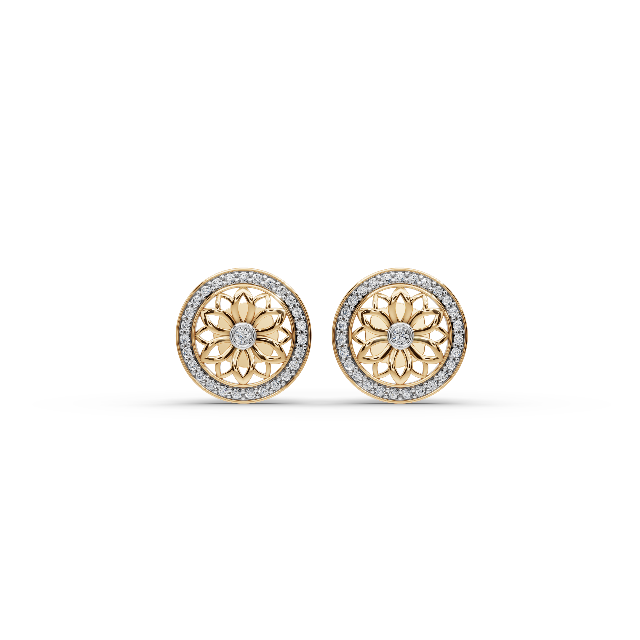 Lotus Bloom Lab-Grown Diamond Earrings