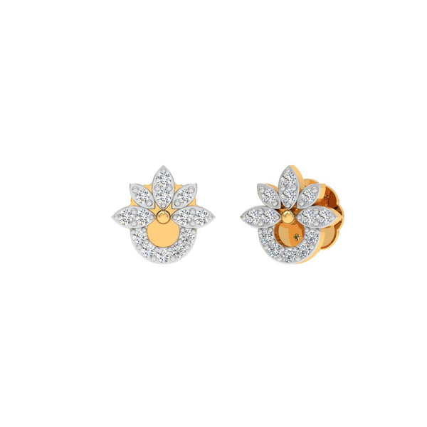 Petal Diamond Stud Earrings