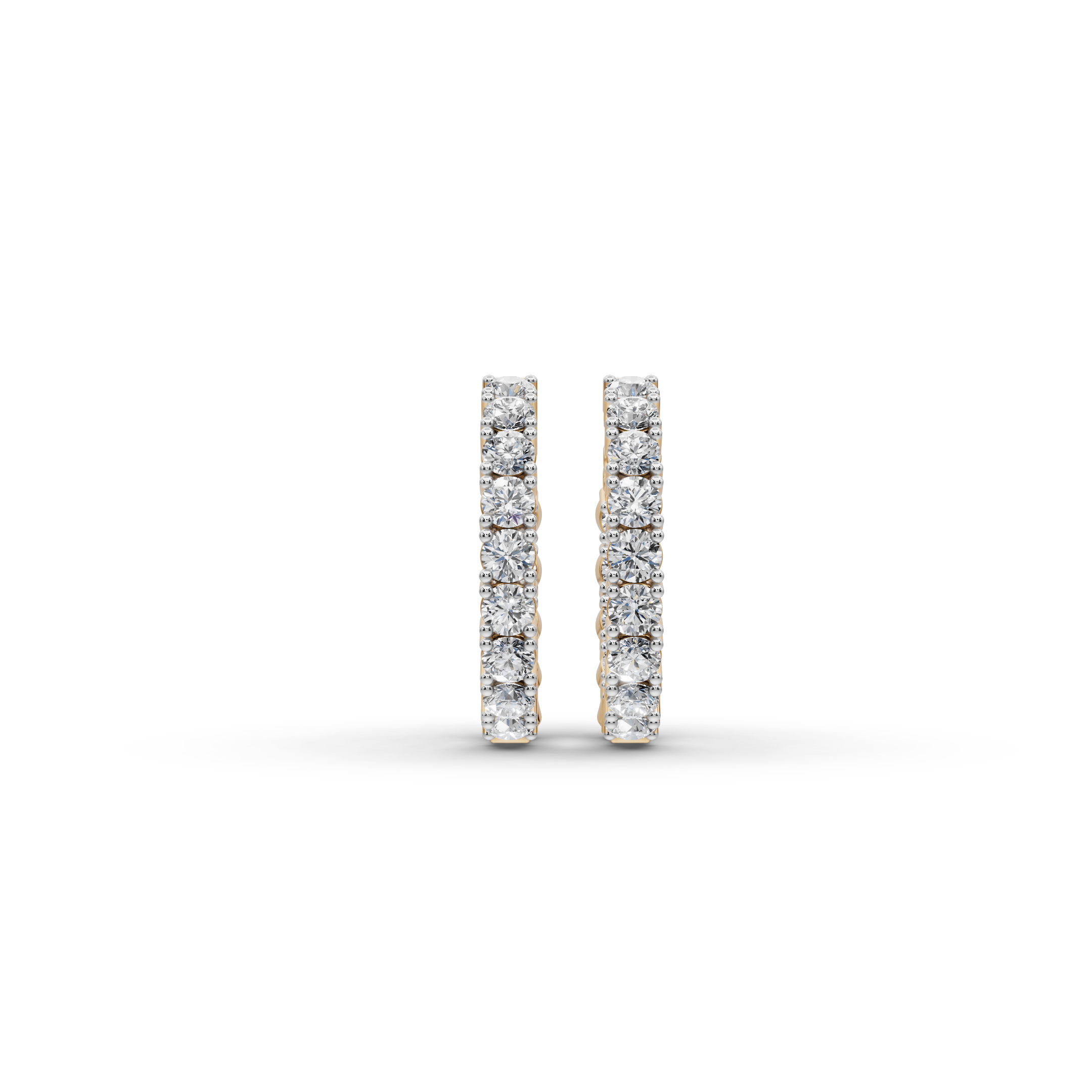 2.00 ct Luxury Diamond-Studded Oval Shape Hoops Earring