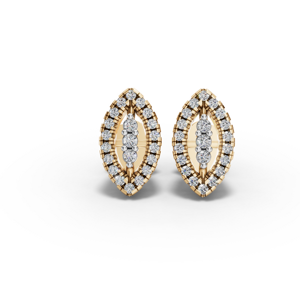 Marquise Shape Diamond Halo Earrings