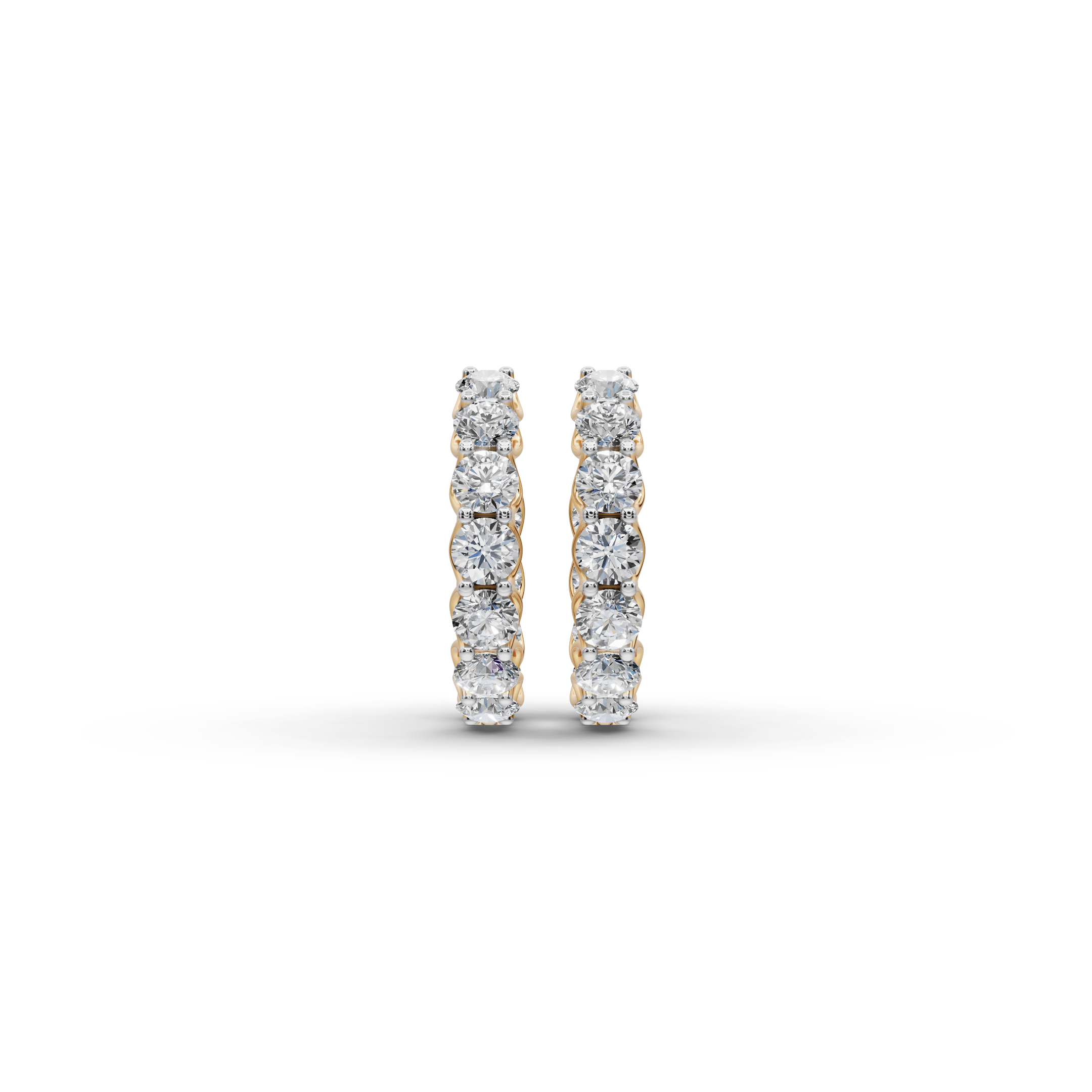 3.00 ct Modern Lab Diamond Hoop EarHoops Earring
