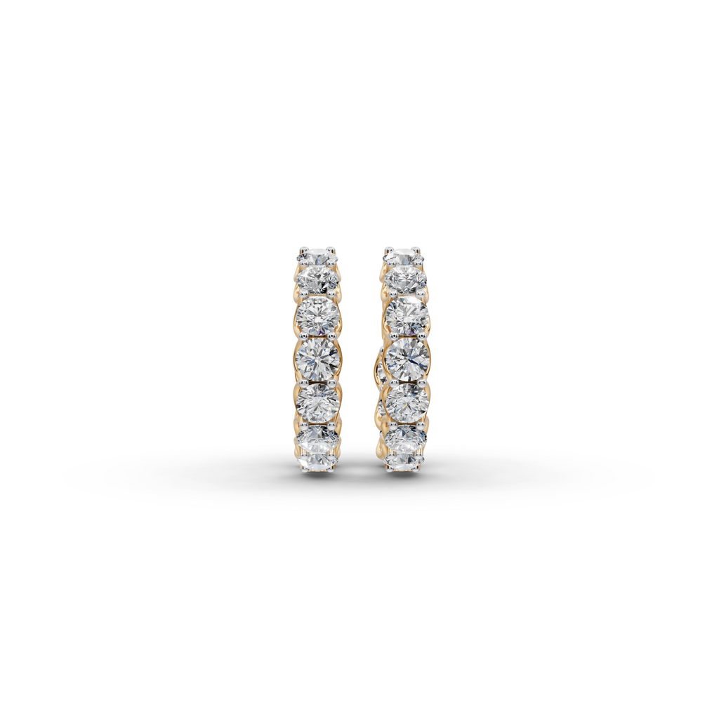 4.00 ct Everyday Lab Diamond Hoop EarHoops Earring