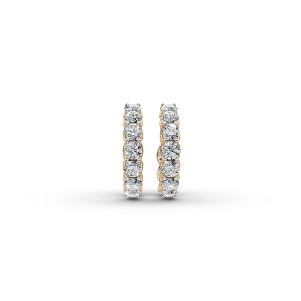 4.00 ct Everyday Lab Diamond Hoop EarHoops Earring