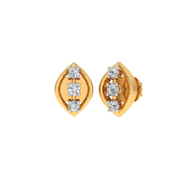 Radiant Gold Teardrop Earrings with Diamond Accents