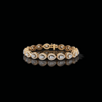 Elegant Pear Lab-Grown CVD Diamond Tennis Bracelet