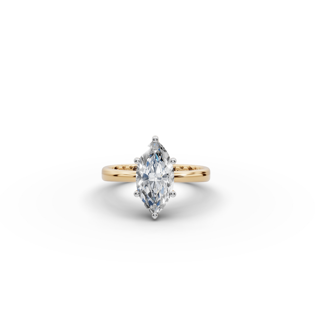 2 tcw Marquise shape Lab-Grown Diamond Ring