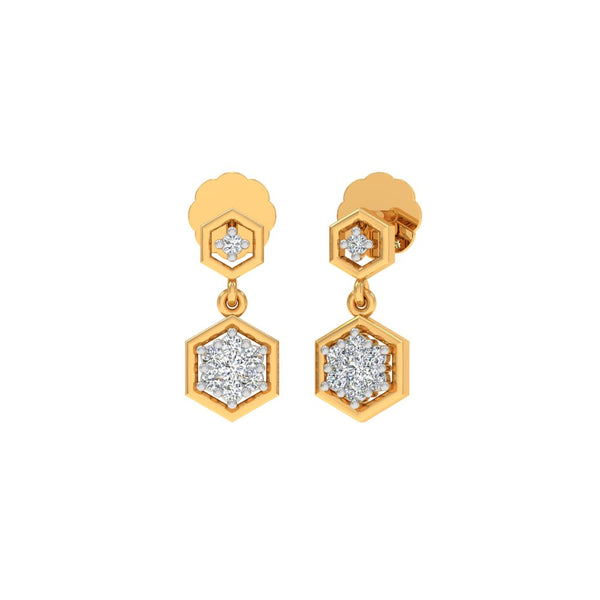 Floral Design Diamond Earrings