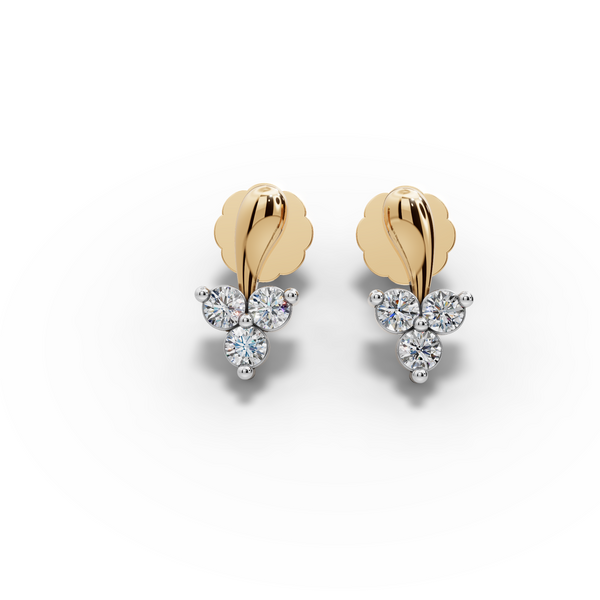Cluster Diamond Stud Earrings