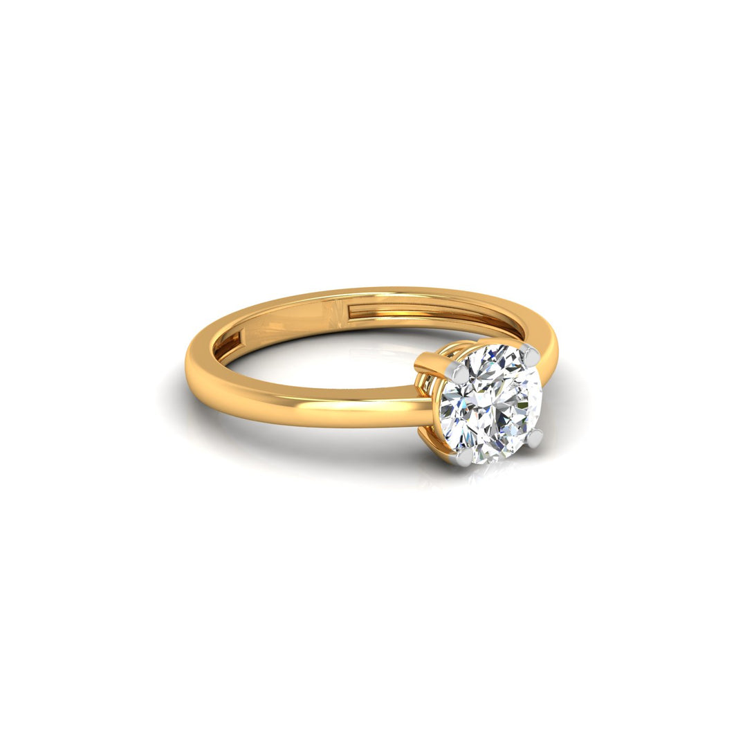 Classic Round Solitaire Ring with CVD 1.00 Ct. Lab-Grown Diamond.