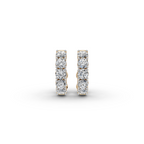 5.00 ct Statement Diamond-Studded Oval Shape Hoops Earring