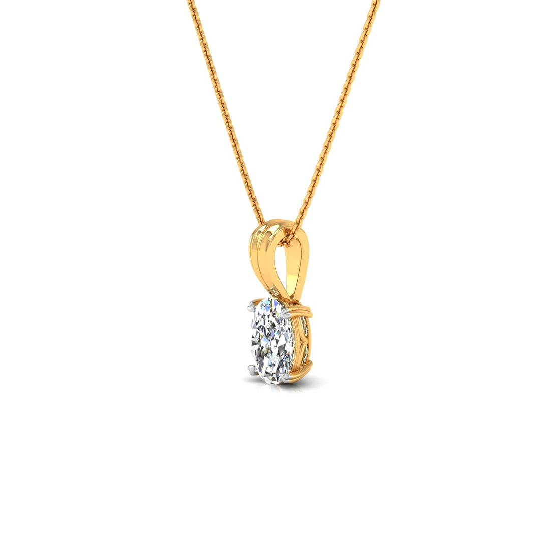 Elegant Oval Cut Solitaire Pendant with 2.00 ct. CVD Lab-Grown Diamond.