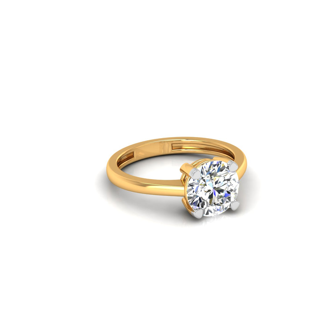 Classic Round Solitaire Ring with CVD 2.00 Ct. Lab-Grown Diamond.