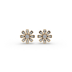 Floral Burst Lab-Grown Diamond Earrings