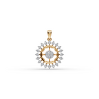 Sunburst Floral Lab-Grown Diamond Pendant