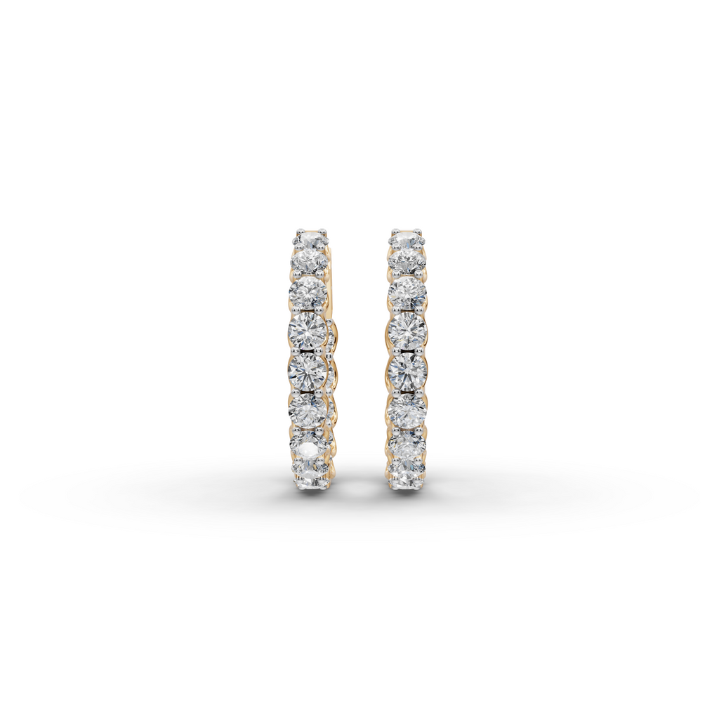 2.00 ct Luxury Lab Diamond Round Hoop EarHoops Earring