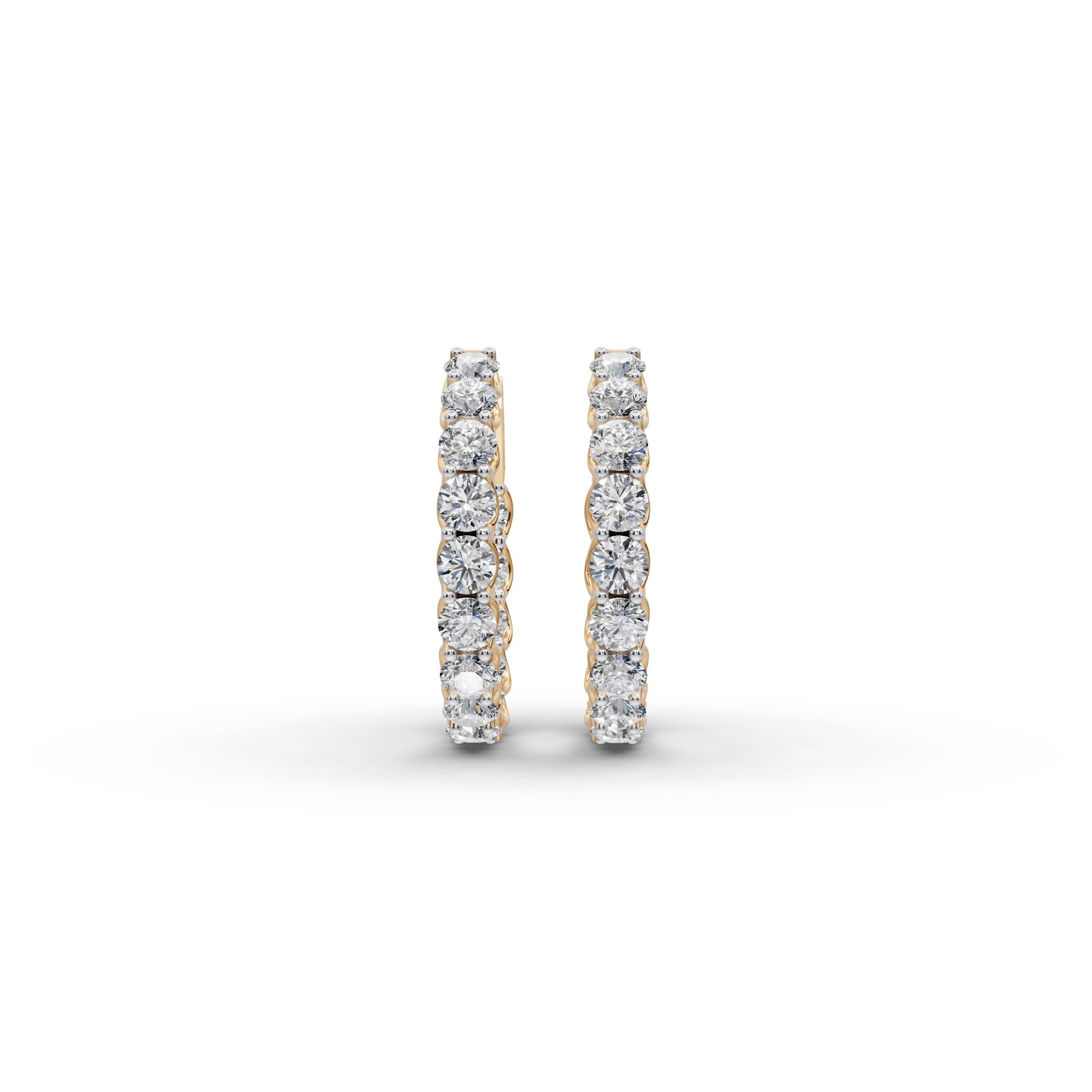 2.00 ct Luxury Lab Diamond Round Hoop EarHoops Earring