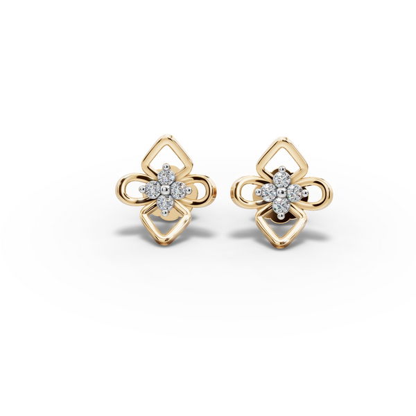 Delicate Diamond Swirl Earrings