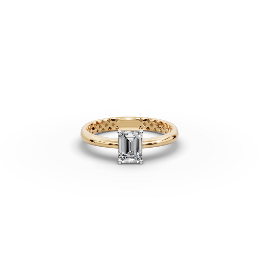 0.75 tcw Emerald Cut Lab-Grown Diamond Ring