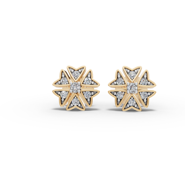Radiant Starburst Diamond Earrings