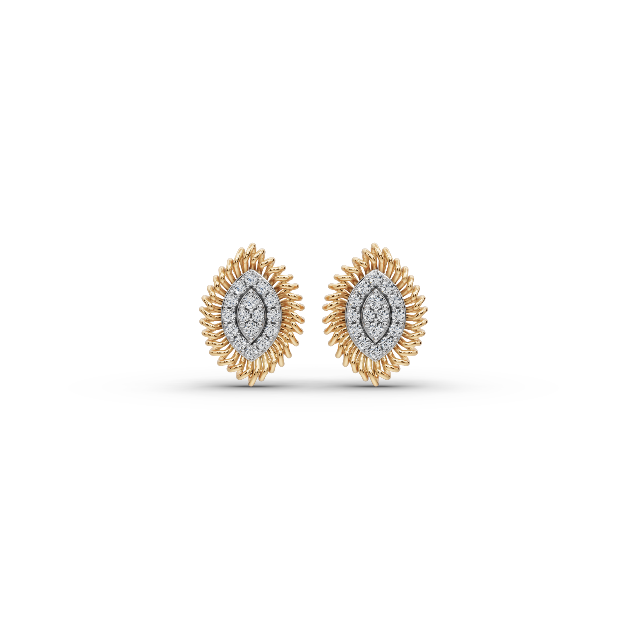 Marquise Sunburst Lab-Grown Diamond Earrings