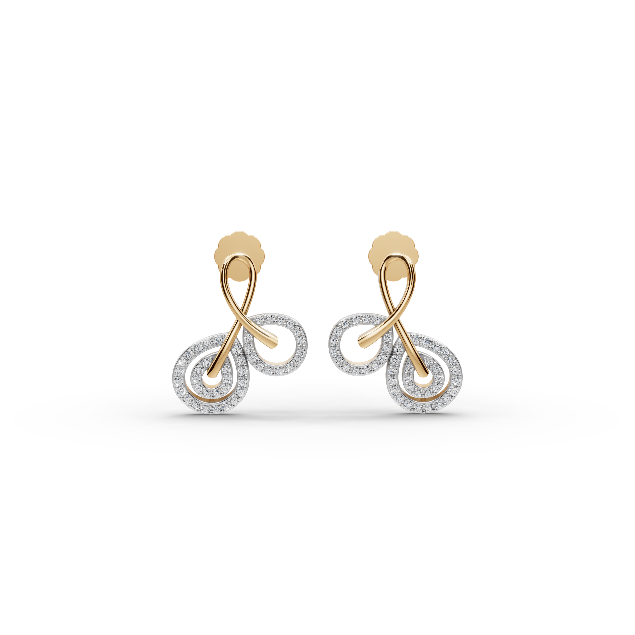 Infinity Swirl Lab-Grown Diamond Earrings
