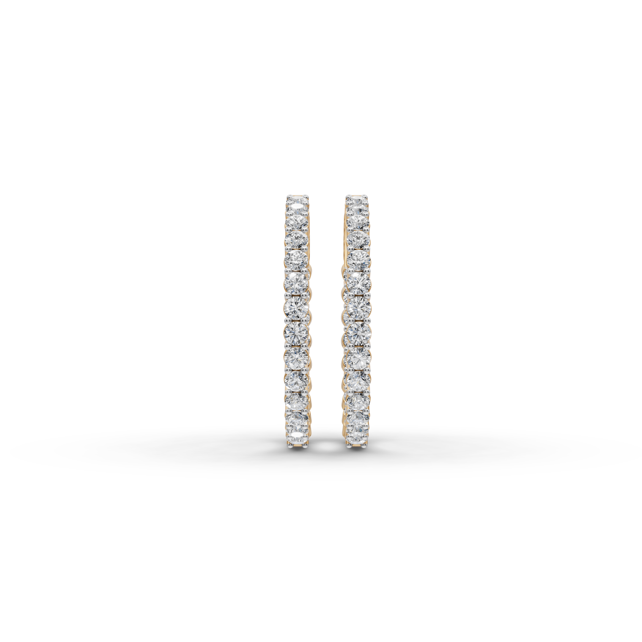 2.00ct Bold Lab Diamond Round Hoop EarHoops Earring