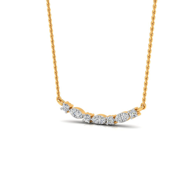 Elegant Marquise Shape Necklace with Lab-Grown Diamonds