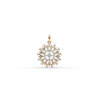Sunburst Lab-Grown Diamond Gold Pendant