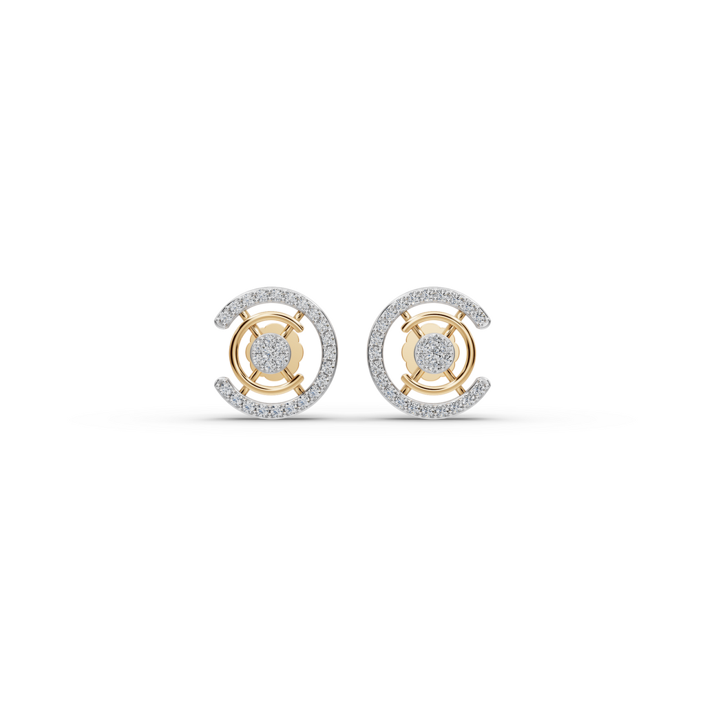 C Curve Lab-Grown Diamond Earrings