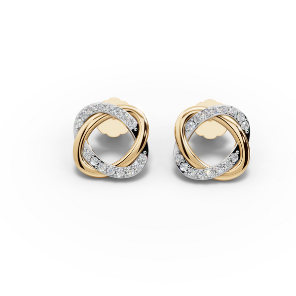 Interwoven Diamond Knot Earrings