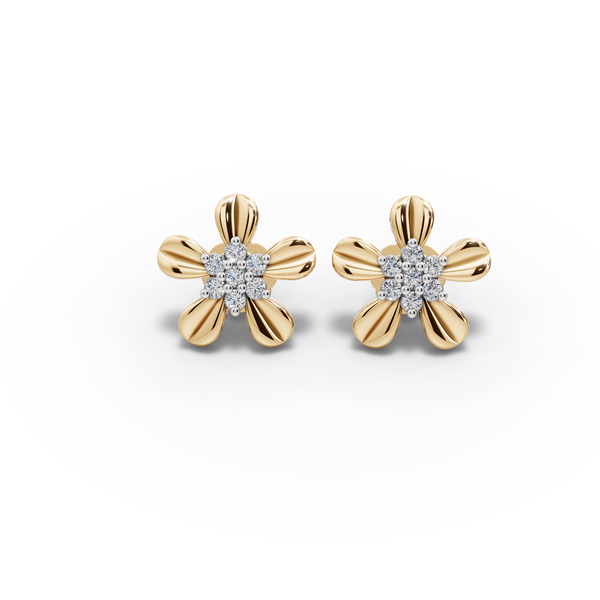 Floral Delight Gold Earrings