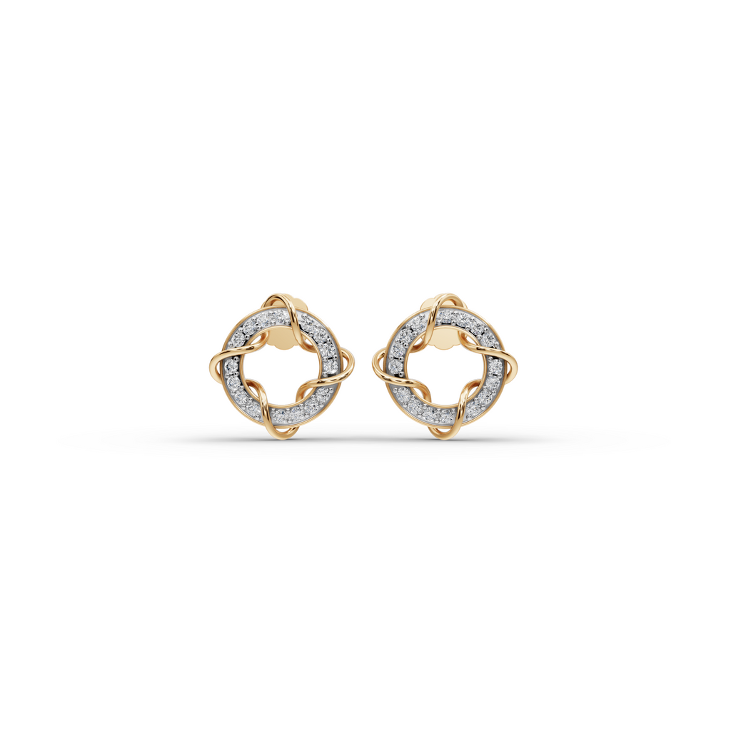 Circle Knot Lab-Grown Diamond Earrings