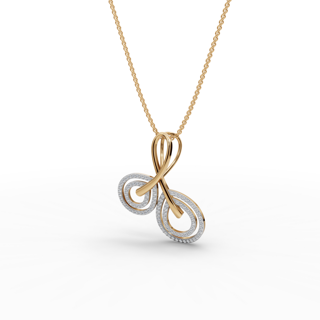 Infinity Loop Lab-Grown Diamond Gold Pendant