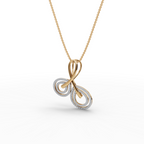 Infinity Loop Lab-Grown Diamond Gold Pendant