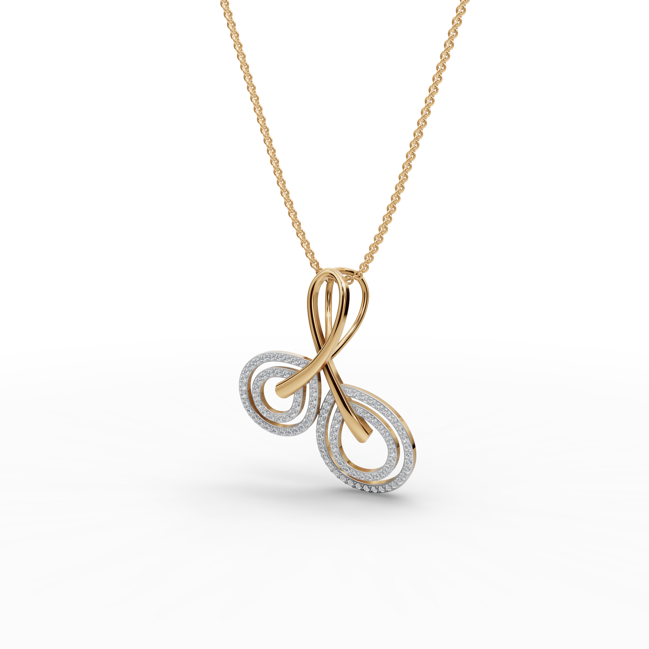 Infinity Loop Lab-Grown Diamond Gold Pendant