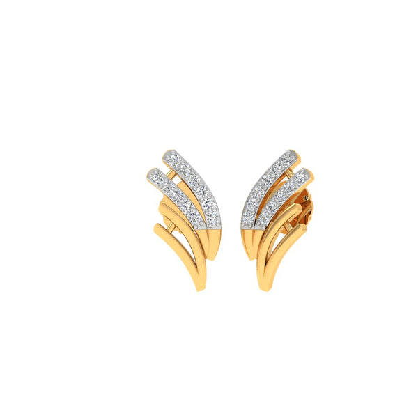 Elegant Wave Diamond Earrings