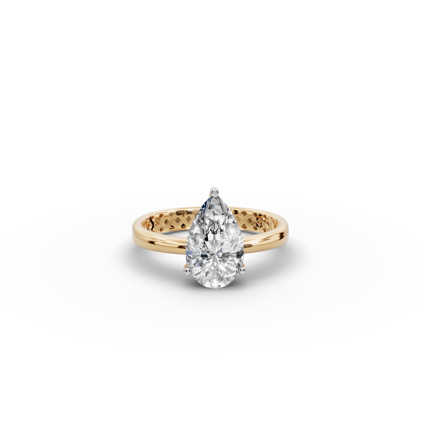 2 tcw Pear Cut Lab-Grown Diamond Ring