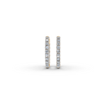 1.50 ct Classic Diamond-Studded Oval Shape Hoops Earring