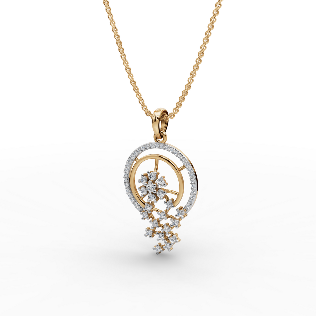Floral Constellation Lab-Grown Diamond Pendant