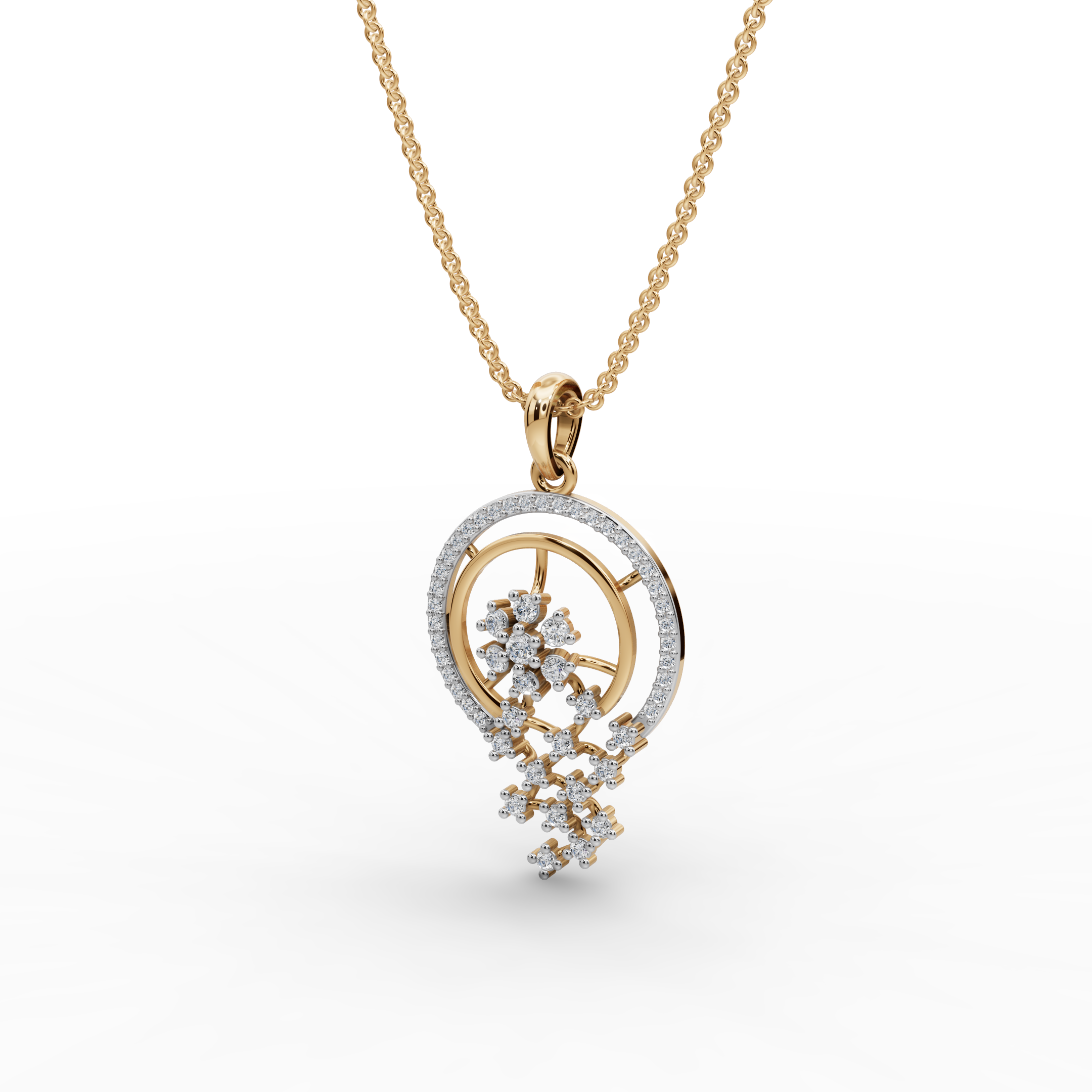 Floral Constellation Lab-Grown Diamond Pendant