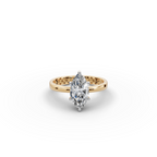 1.5 tcw Marquise Cut Diamond Gold Ring