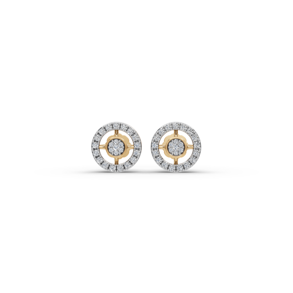 Round Halo Lab-Grown Diamond Earrings