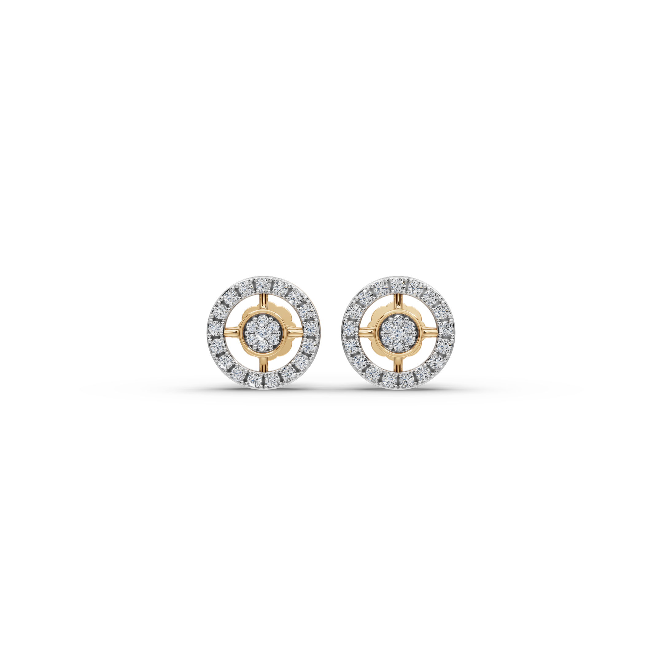 Round Halo Lab-Grown Diamond Earrings