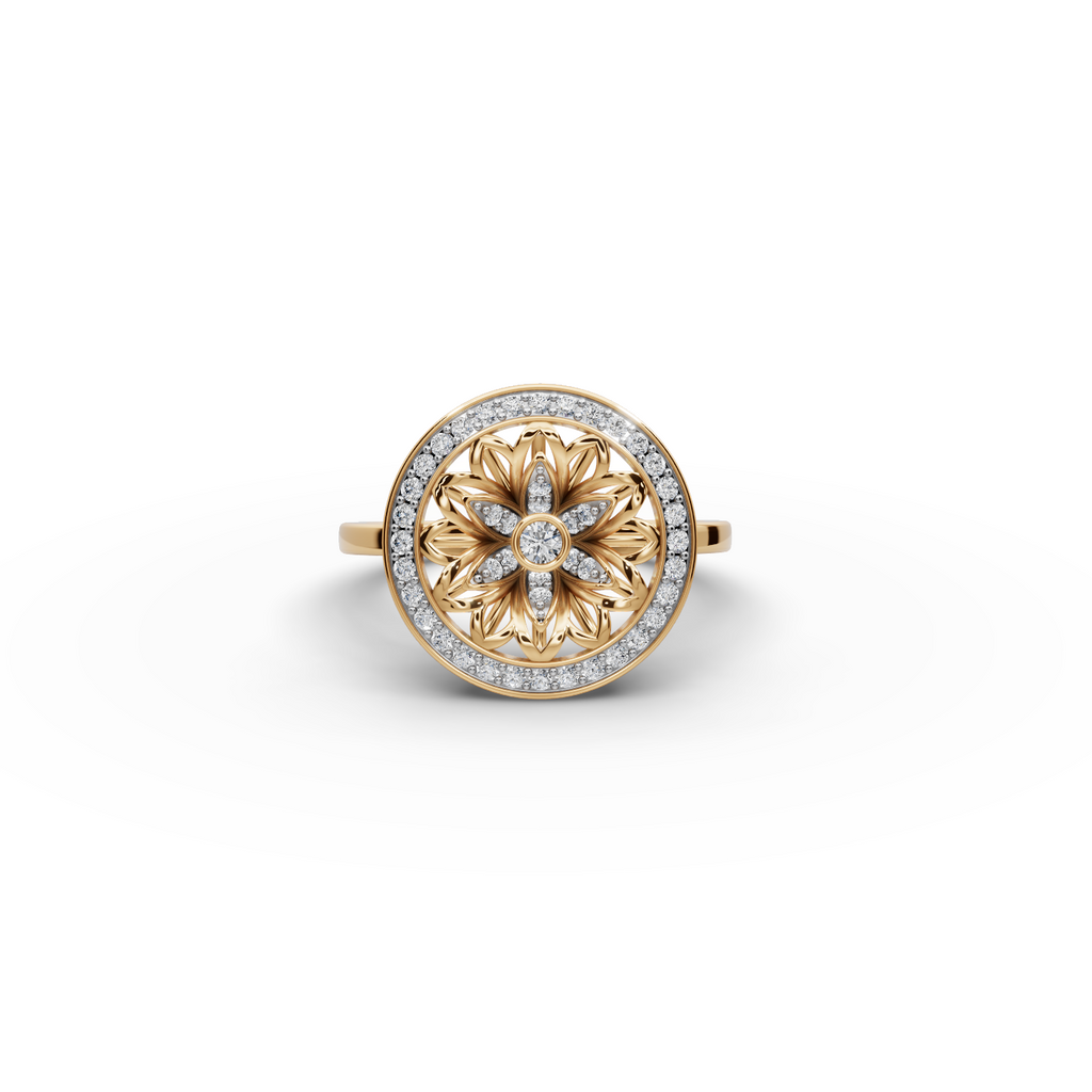 Lotus Petal Lab-Grown Diamond Ring